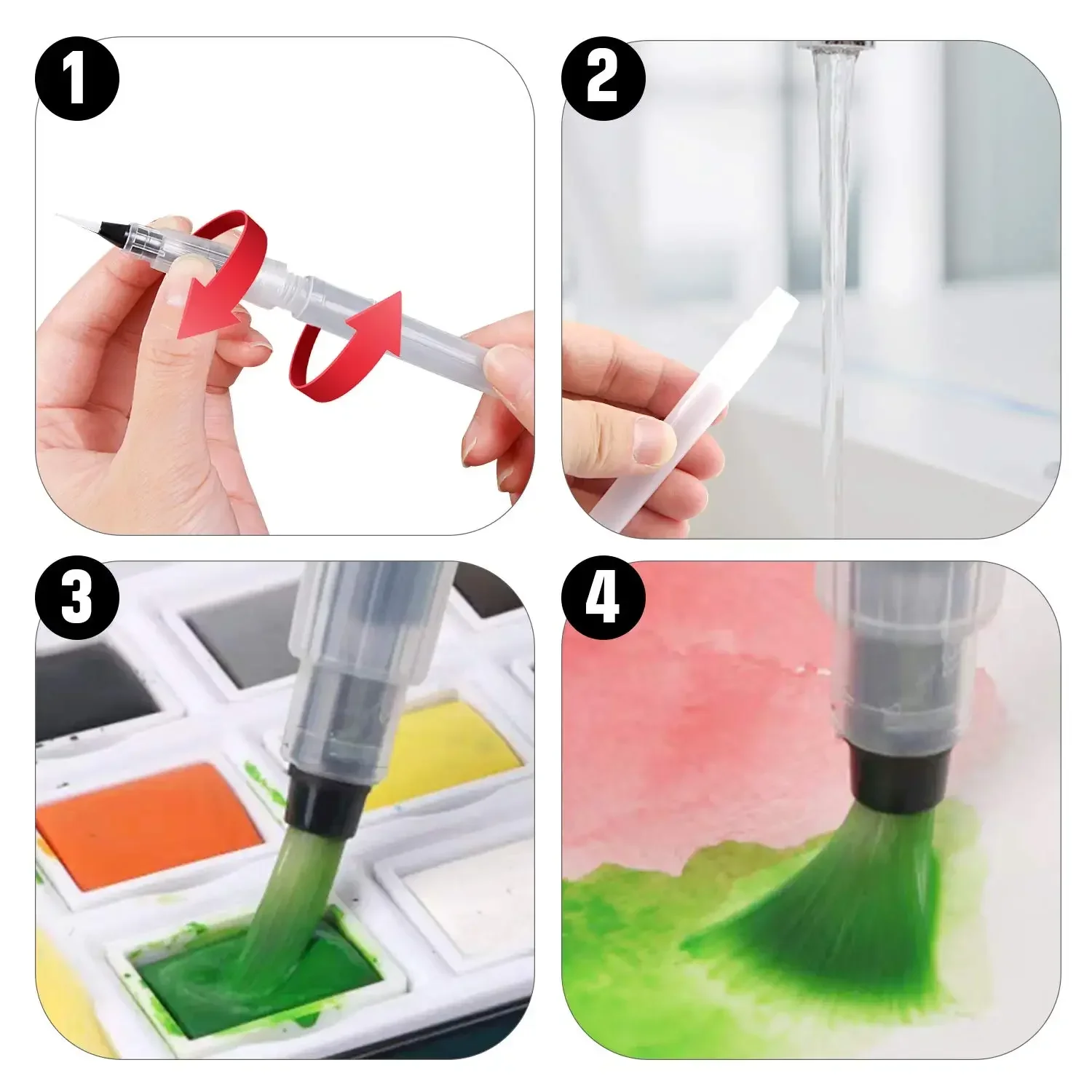3/6 Piece Water Color Brush Pe - Midsole Marker Paint avis et prix