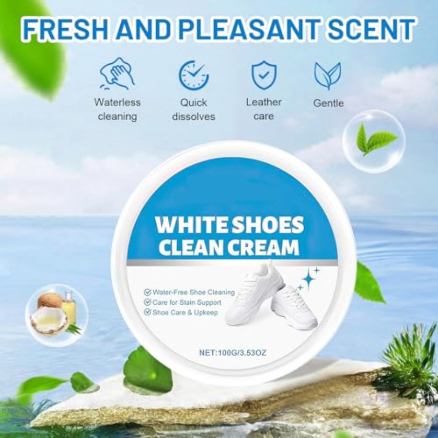 White Shoe Cleaner Cream, Mult - Sneaker Cleaning Kit avis et prix