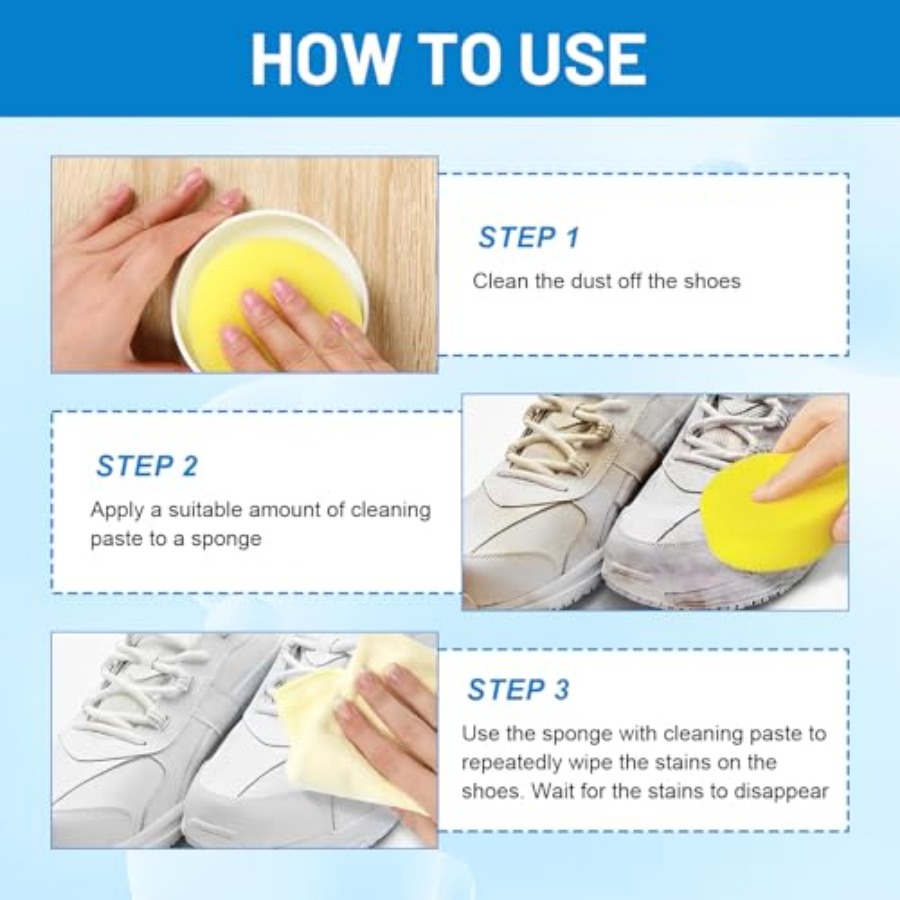 White Shoe Cleaner Cream, Mult - Sneaker Cleaning Kit avis et prix